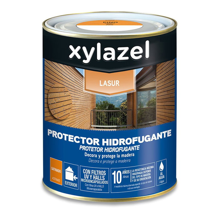 Xylazel Lasur Decorativo al Agua Pino Satinado 750 ml Protector Madera Exterior Xylazel Lasur Decorativo al Agua Pino Satinado 750 ml Protector Madera Exterior