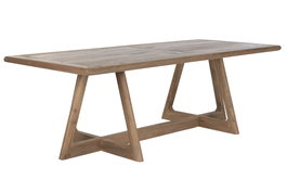 DKD Home Decor Mesa de Comedor 240x100x76 cm Teca Reciclada Desmontable