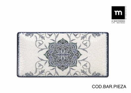 La Mediterranea Fuente Rectangular Rosetta Elite 30x15 cm