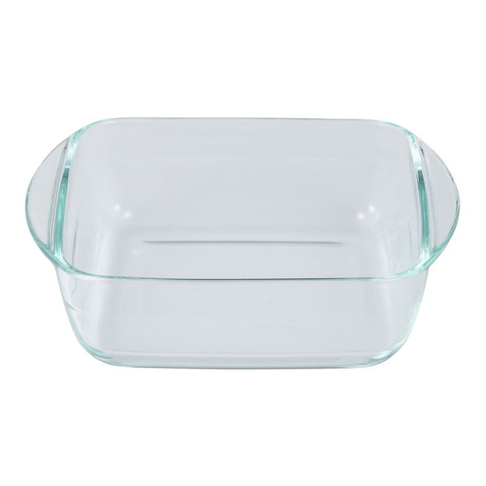 San Ignacio Fuente Cuadrada de Horno, Vidrio de Borosilicato 1L, Modelo Experto, 19.7 x 16.8 x 5.6 cm, Apto Microondas, Lavavajillas