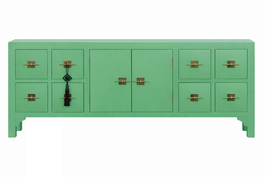 DKD Home Decor Mueble TV Masako Verde Menta