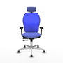 PIQUERAS Y CRESPO Silla de oficina Jorquera con mecanismo Sincro/Traslack, Azul