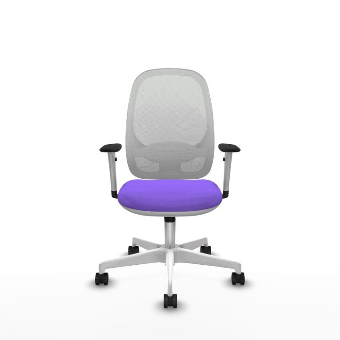 PIQUERAS Y CRESPO Silla de oficina Cilanco con mecanismo Sincro, Tela Lila y Malla Blanca PIQUERAS Y CRESPO Silla de oficina Cilanco con mecanismo Sincro, Tela Lila y Malla Blanca