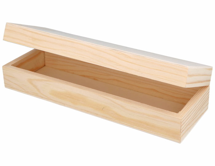 Innspiro Plumier de madera de pino macizo y chapa 23x8x5cm Innspiro Plumier de madera de pino macizo y chapa 23x8x5cm
