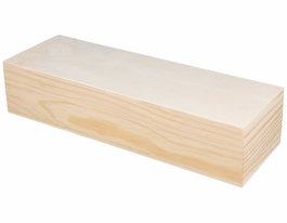 Innspiro Plumier de madera de pino macizo y chapa 23x8x5cm