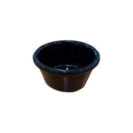 ADRIER - MRP3-BK - Pack de 12 udes/Ramequin salsero liso de melamina (90 ml) - 8 x 8 x 4 cm - Negro
