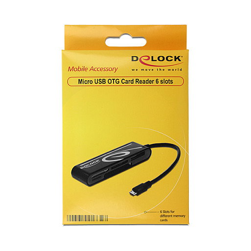 DeLOCK Lector de tarjetas Micro USB OTG 5 ranuras 91732 Negro DeLOCK Lector de tarjetas Micro USB OTG 5 ranuras 91732 Negro