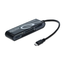 DeLOCK Lector de tarjetas Micro USB OTG 5 ranuras 91732 Negro