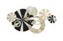 DKD Home Decor Decoración de Pared Metal Moderno Negro