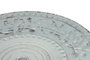 DKD Home Decor Platos de Gres con Relieve Azul, Pack de 6