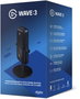 Elgato Wave:3 Micrófono de superficie para mesa Negro