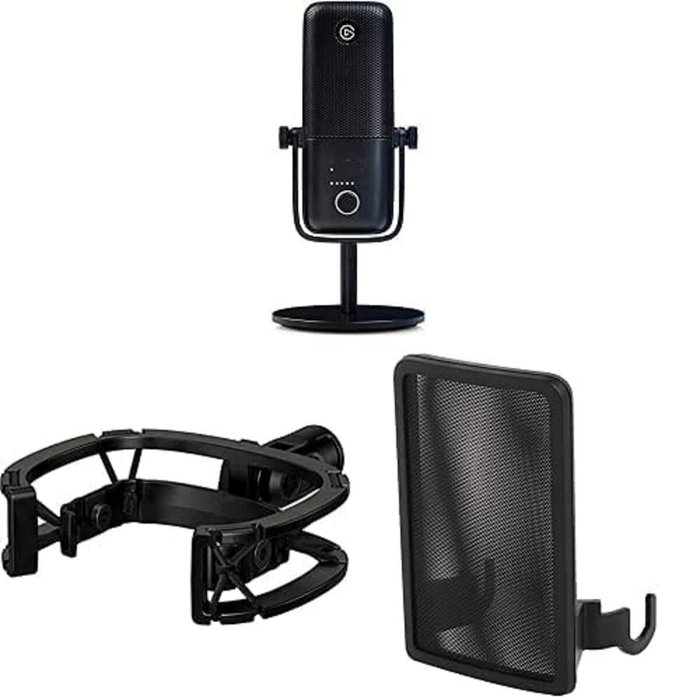 Elgato Wave:3 Micrófono de superficie para mesa Negro
