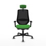 PIQUERAS Y CRESPO Silla de oficina Mardos con Mecanismo Sincro/Traslack, Verde y Negro