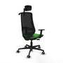 PIQUERAS Y CRESPO Silla de oficina Mardos con Mecanismo Sincro/Traslack, Verde y Negro