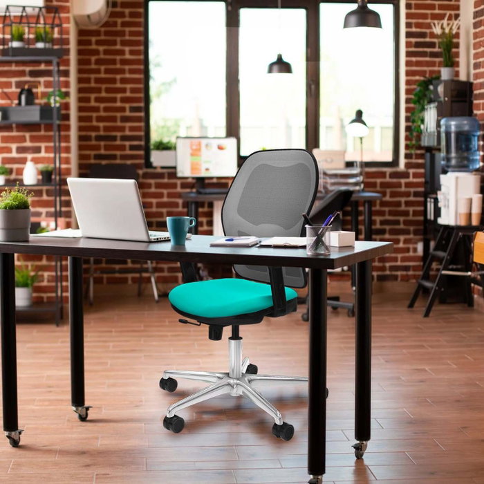 PIQUERAS Y CRESPO Silla de oficina Jorquera con mecanismo Sincro/Traslack Verde botella y Azul PIQUERAS Y CRESPO Silla de oficina Jorquera con mecanismo Sincro/Traslack Verde botella y Azul