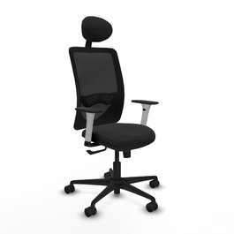 PIQUERAS Y CRESPO Silla de oficina Zulema con mecanismo Sincro, Negro