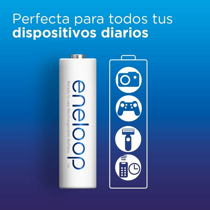 Panasonic Eneloop Mignon AA 2000mAh Ni-MH BK-3MCDE/2BE, Pack de 2