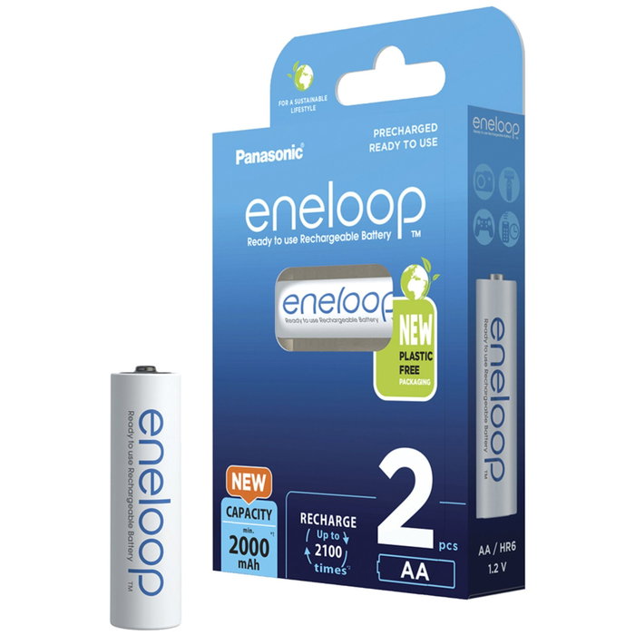 Panasonic Eneloop Mignon AA 2000mAh Ni-MH BK-3MCDE/2BE (Pack de 2) Panasonic Eneloop Mignon AA 2000mAh Ni-MH BK-3MCDE/2BE (Pack de 2)