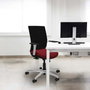 PIQUERAS Y CRESPO Silla de oficina Yunquera con mecanismo Sincro/Traslack, Granate y Negro