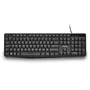 NGS Teclado FUNKY V4 - Teclado USB Cable QWERTY Español Negro con 12 Teclas Multimedia para Hogar y Oficina