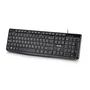 NGS Teclado FUNKY V4 - Teclado USB Cable QWERTY Español Negro con 12 Teclas Multimedia para Hogar y Oficina