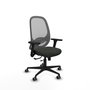 PIQUERAS Y CRESPO Silla de oficina Cilanco con mecanismo Sincro/Traslack, Negro y Gris