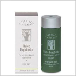 L'Erbolario Baoba Fluido Después del Afeitado 120 ml - Cuidado Post-Afeitado con Extracto de Baobab y Café Verde, 97% Ingredientes Naturales, Sin Siliconas, Parabenos ni Vaselina