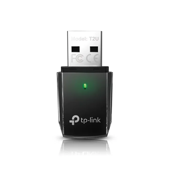 TP-Link Adaptador WiFi USB Archer T2U AC600 - Doble Banda (2,4 y 5 GHz), Wi-Fi 5 (802.11ac), USB 2.0, para PC/Portátil, Negro