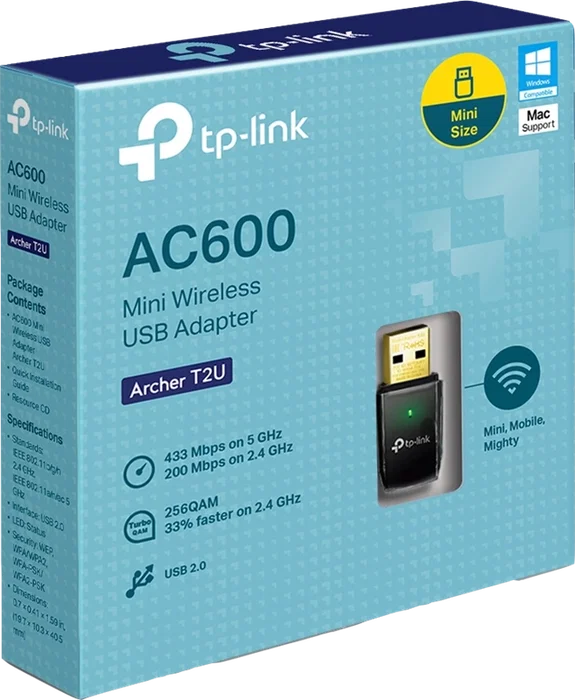 TP-Link Archer T2U V3 Adaptador USB Wi-Fi AC600 Dual Band Negro TP-Link Archer T2U V3 Adaptador USB Wi-Fi AC600 Dual Band Negro