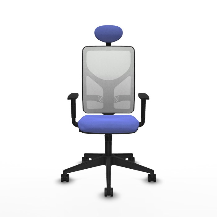 PIQUERAS Y CRESPO Silla de oficina Motilla, Mecanismo Sincro, Azul claro/Blanco PIQUERAS Y CRESPO Silla de oficina Motilla, Mecanismo Sincro, Azul claro/Blanco