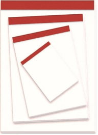 PACSA Paquete de 10 blocs de notas sin tapa formato cuarto, 80 hojas lisas 60g