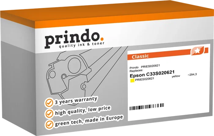 Prindo Cartucho de tinta amarillo PRIES020621 Classic 294,3ml Prindo Cartucho de tinta amarillo PRIES020621 Classic 294,3ml