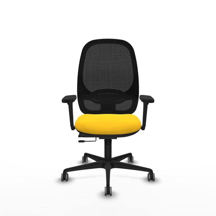 PIQUERAS Y CRESPO Silla de oficina Cilanco con mecanismo Sincro/Traslack, Amarillo y Negro PIQUERAS Y CRESPO Silla de oficina Cilanco con mecanismo Sincro/Traslack, Amarillo y Negro