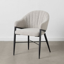 Ixia Silla con Brazos Gris Tejido-Metal