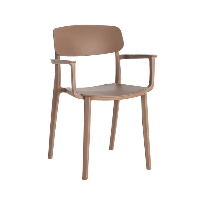 Silla Apilable Marrón Pp Contract 51,50 X 51 X 80 cm (Set de 2)