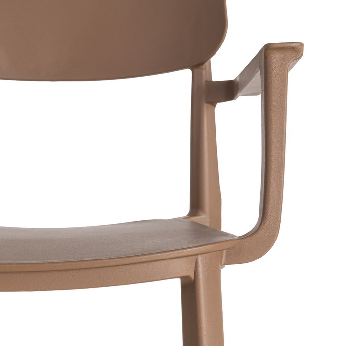 Silla Apilable Marrón Pp Contract 51,50 X 51 X 80 cm (Set de 2)