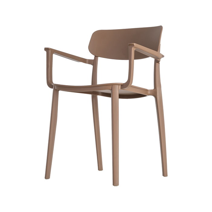 Silla Apilable Marrón Pp Contract 51,50 X 51 X 80 cm (Set de 2)