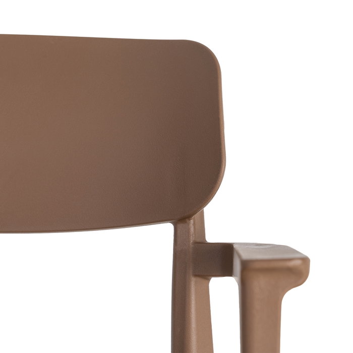 Silla Apilable Marrón Pp Contract 51,50 X 51 X 80 cm (Set de 2)