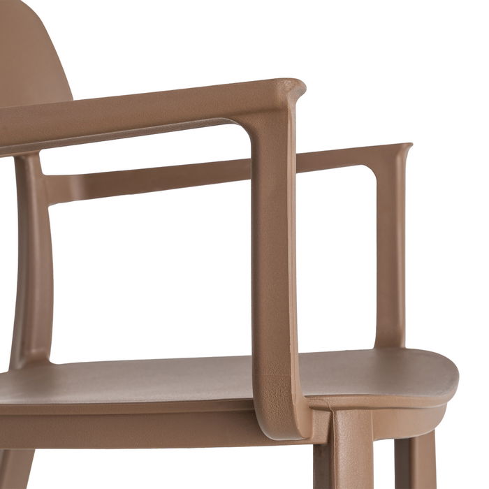 Silla Apilable Marrón Pp Contract 51,50 X 51 X 80 cm (Set de 2)