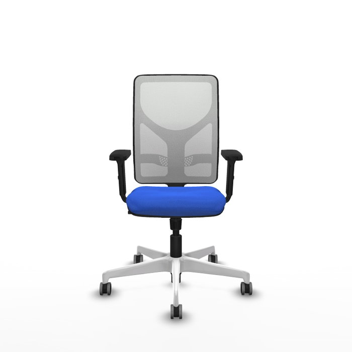 PIQUERAS Y CRESPO Silla de oficina Motilla con mecanismo Sincro, Azul y Blanco
