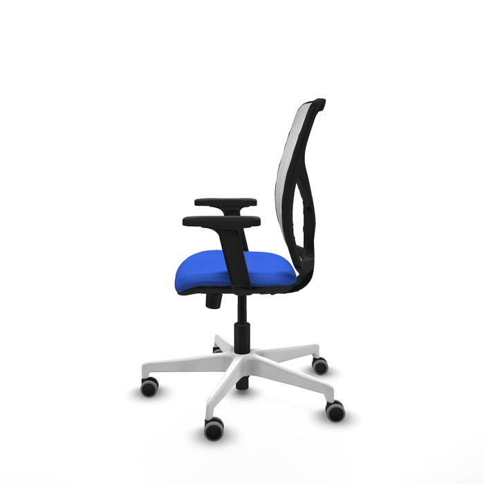 PIQUERAS Y CRESPO Silla de oficina Motilla con mecanismo Sincro, Azul y Blanco