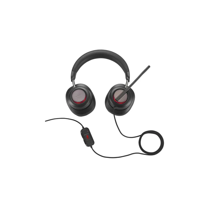 Kensington Auriculares USB-C H2000 para Videoconferencias Oficina, Diadema Negro con Cancelación de Ruido, Micrófono Boom y Controles en Cable
