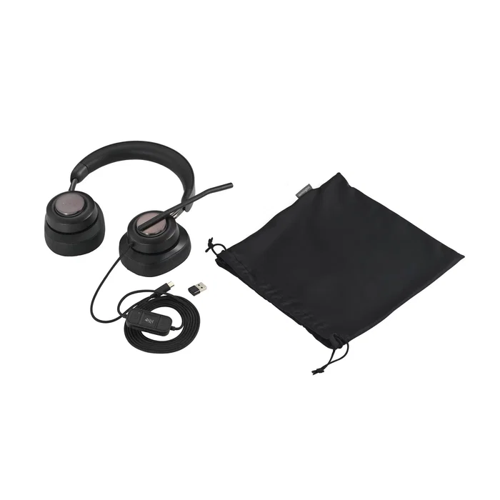 Kensington Auriculares USB-C H2000 para Videoconferencias Oficina, Diadema Negro con Cancelación de Ruido, Micrófono Boom y Controles en Cable