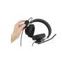 Kensington Auriculares USB-C H2000 para Videoconferencias Oficina, Diadema Negro con Cancelación de Ruido, Micrófono Boom y Controles en Cable