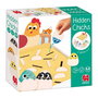 Goula Hidden Chicks - Juego de encontrar pollitos, 2 modos de juego, tableros con forma de gallina, a partir de 3 años (alemán, inglés, español, francés, italiano, portugués)
