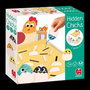 Goula Hidden Chicks - Juego de encontrar pollitos, 2 modos de juego, tableros con forma de gallina, a partir de 3 años (alemán, inglés, español, francés, italiano, portugués)