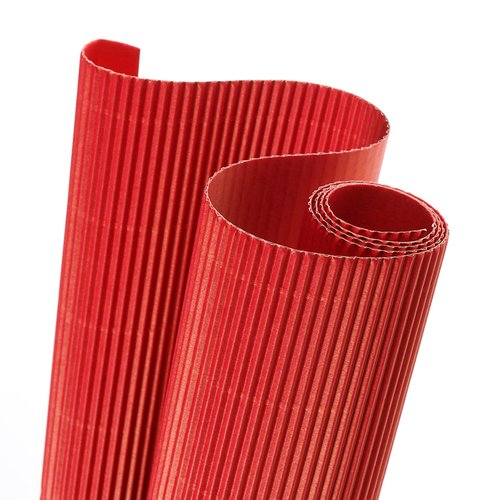 Carton Ondulado Canson 300G Rollo 0,5X0,7 M Rojo Vivo Paquete De 10 Carton Ondulado Canson 300G Rollo 0,5X0,7 M Rojo Vivo Paquete De 10