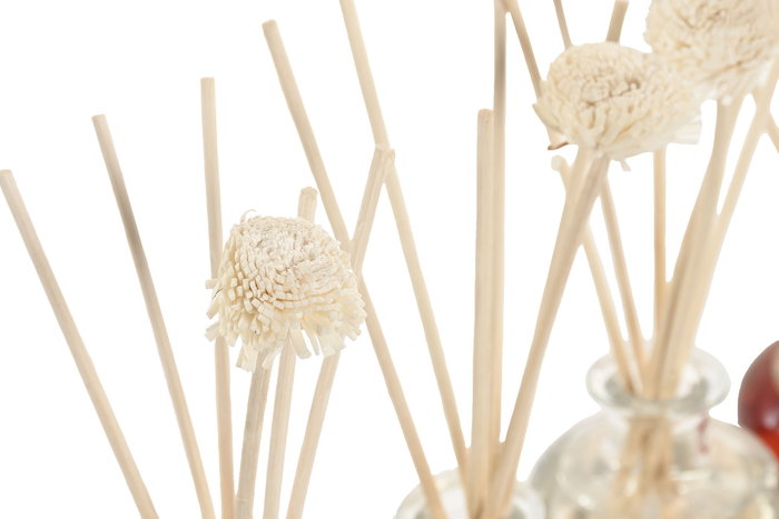 DKD Home Decor Ambientador Mikado Shabby Fl25 Rosa y Amarillo 6 x 22 x 6 cm (20 Unidades)