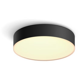 Philips Hue White Ambiance Lámpara de Techo Inteligente Enrave Negra 1200 lm Bluetooth/Zigbee IP20 para Dormitorio Cocina Salón