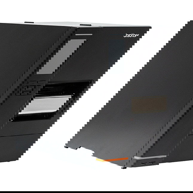 Brother TJ-4422TN Impresora de Etiquetas Industrial Térmica, Resolución 203 x 203 DPI, 10.4 cm Ancho de Impresión, Negro, con Ethernet, USB y Pantalla Táctil de 3.5"